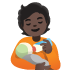 🧑🏿‍🍼 person feeding baby: dark skin tone display on Google